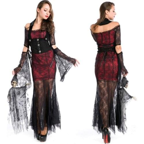 New Vampire Queen Sexy Slim Clothing Halloween Stage Costumes Domineering Entrance Costume