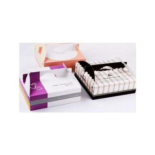 2017 New Free Shipping 50pcs/lot Cheese Mousse Cake Box Packing Boxes with handle