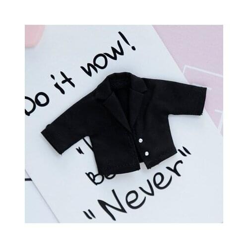 OB11 doll dress size casual suit jacket handsome new web celebrity Korean trendy ruffian jacket black white grey coat