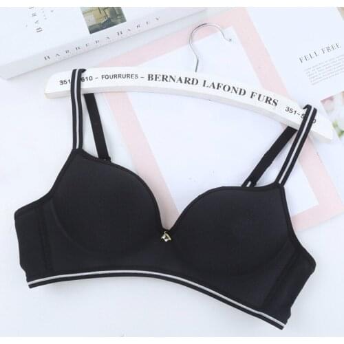 Yasemeen Solid Ultra-thin Cup Gather Bra One Piece Seamless Brassiere Wire Free Push Up Underwear for Small Bust Seamless Bras