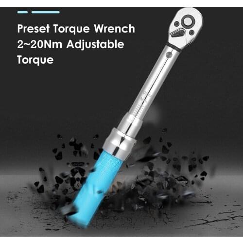 Preset Torque Wrench 2~20Nm Adjustable Torque Heavy Duty Wrench for Bicycle Vehicle Maintenance