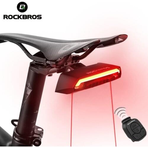 ROCKBROS Waterproof Bicycle Rear Lights 3 Models Wireless Remote Control Seatpost Light Bicycle Accessories Warning Flashlights