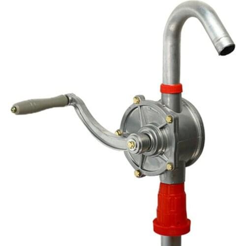 22L/min Heavy Drum Rotary Manual Hand Pump Diesel Fuel Oil Gas Transfer Tool 32mm New Oil Fuel Barrel Heavy Duty Pump