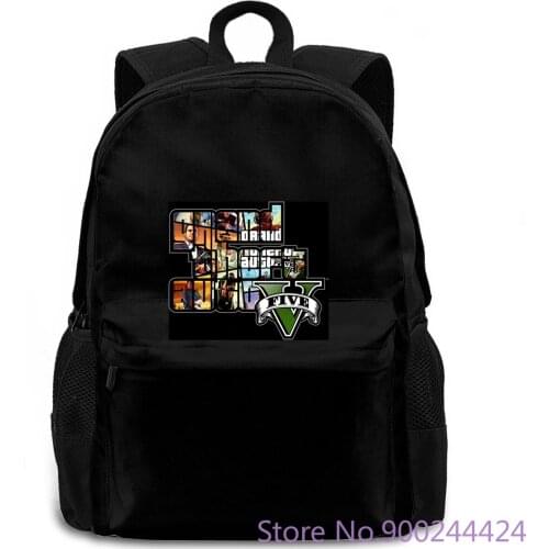 Zebalon Unisex Toddler Kids Boys/Girls GTA V Grand Theft Auto Game Logo Mens Hipster women men backpack laptop travel