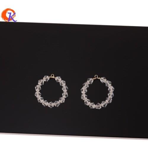 Cordial Design 20Pcs 23*24MM Jewelry Accessories/DIY Earring Making/Crystal Ring/Genuine Gold Plating/Hand Made/Earring Findings