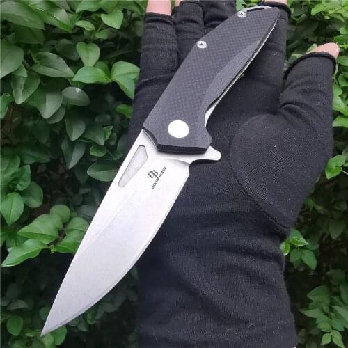 60-61HRC D2 Blade G10 Handle Folding Knife Pocket Tactical Tool Knives for Camping Hunting Survival Outdoor Activities Mens Gift