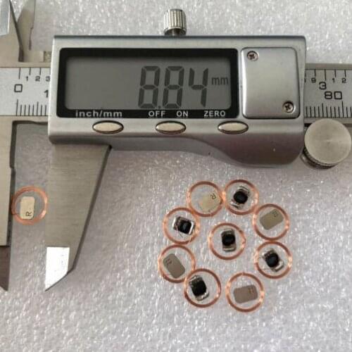 9mm diameter UID changable COB coil chips IC chip and antenna 13.56MHz ISO14443A 10pcs/Lot