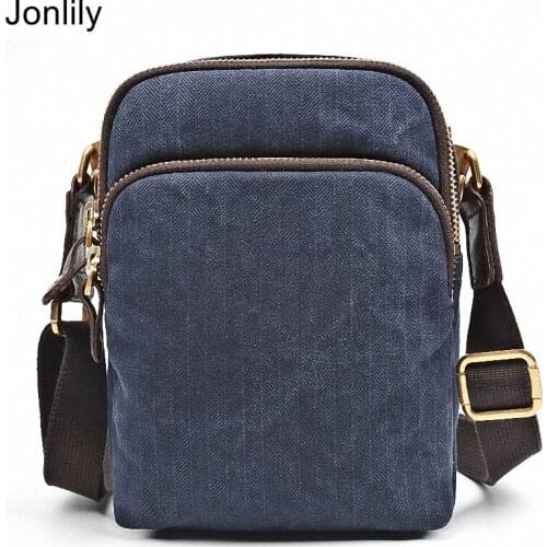 Jonlily Women Retro Canvas Shoulder Bag Female Fashion Messenger Crossbody Bag Sling Bag Teens Daybag Purse New Trends -KG565