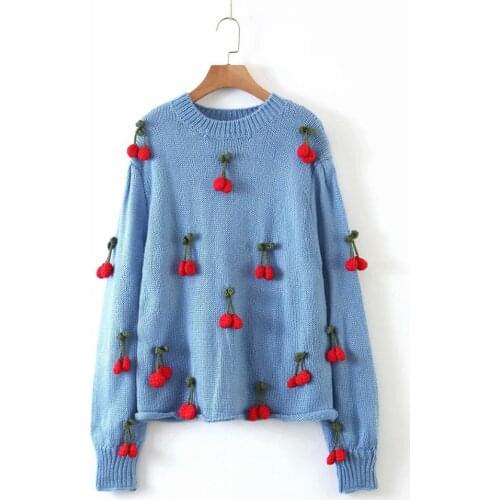 Sweaters for women cute cherry sweater