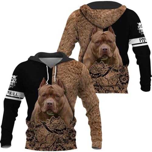 Funny Pitbull 3D Printed Hoodies Fashion Pullover Men For Women Animal Sweatshirts Sweater Cosplay Costumes