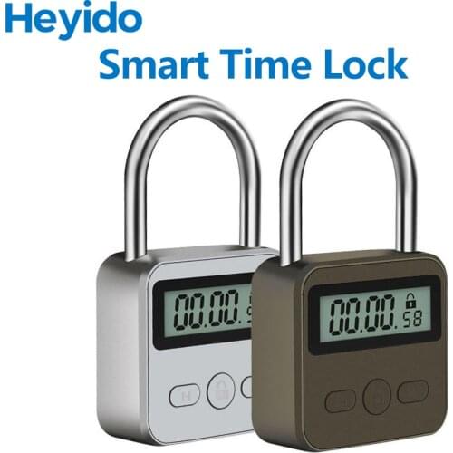 USB Charging Waterproof Smart Password Padlock Luggage Anti-Theft Electric Door Lock LCD Display Digital Padlock