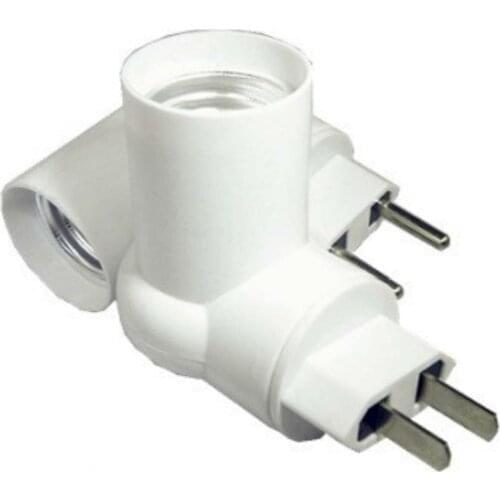 Universal White PBT E27 EU US Microwave radar body sensor LED Light Base Conversion Lamphead Led Bulbs Plug Adaptor Lamp holder