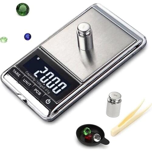 Jewelry Scale High Precision Portable Multifunction Lab Re-load Powder Gold Scale w/ Calibration Weights 500g x 0.1g