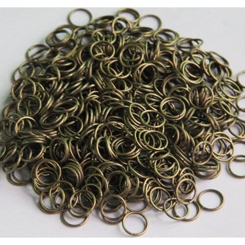 Iron Single Link Loops 4/5/6/7/8/10/12/14/16mm Antique Bronze Open Jump Split Rings Connectors for DIY Jewelry Findings Making