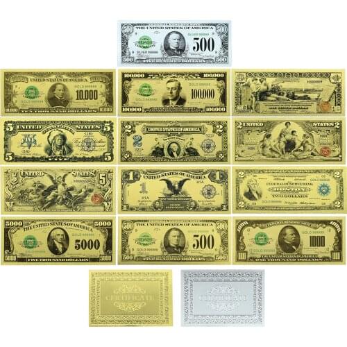 Us Gold Banknotes Notes Reserve Bill Currency Money Non Paper Federal Us Bussiness Gift Holiday Gift
