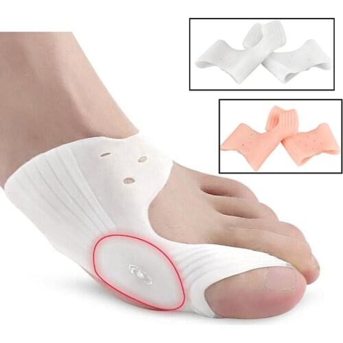 1Pair Braces Silicone Big Bone Orthopedic Bunion Correction Hallux Valgus Corrector Braces Toes Separator Foot Care Tool