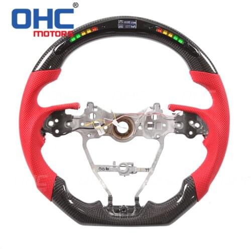 100% Real Carbon Fiber LED Display Steering Wheel compatible for Toyota Camry Corolla RAV4