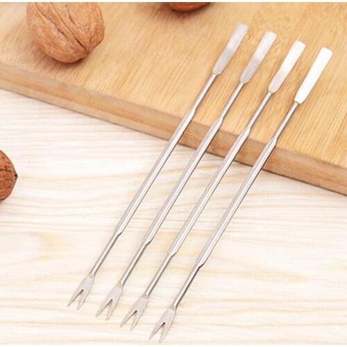 3ps/lot Stainless Steel Lobster Crab Needle Multifunctional Walnut Needle Fruit Fork Kitchen Gadgets Seafood Tools