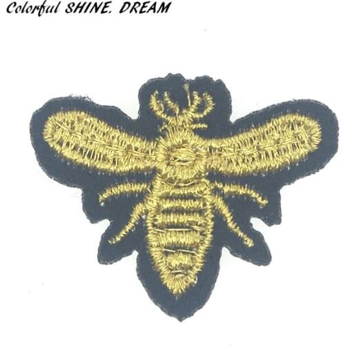6pcs Bee Patches For Clothing Iron On Embroidered Appliques DIY Apparel Accessories Patches For Fabric Badges 3.3x2.7cm