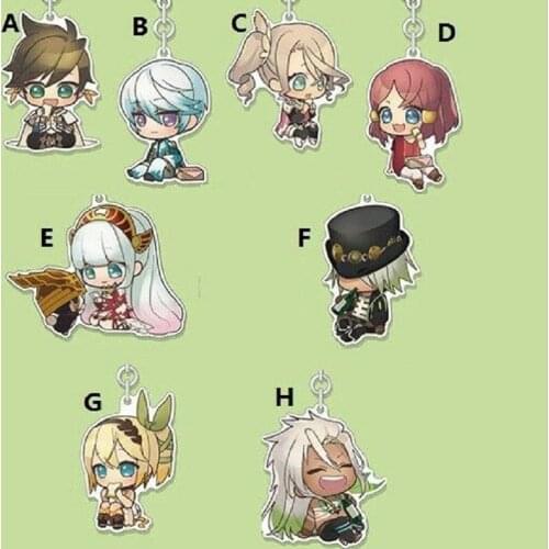 Anime Tales of Zestiria Mikleo Sorey Alisha Acrylic Keychain Strap Keyring 6cm