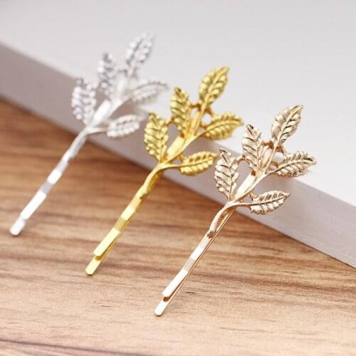 10pcs Retro Forest Hair Accessories Olive Branch Headdress Tree Leaf Side Clip For DIY Hairpins Daily Life Gifts Craft