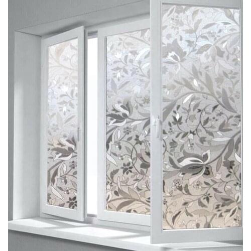 Privacy Window Film 3D Static Decoration Self Adhesive Blocking For UV Window Heat Stickers Control Glass Film X0I8