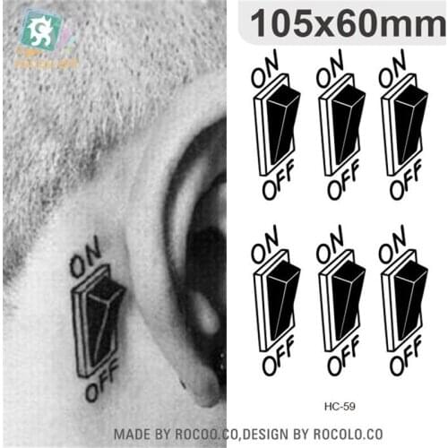 Body Art waterproof temporary tattoos for men women individuality 3d switch design flash tattoo sticker Free Shipping HC1059