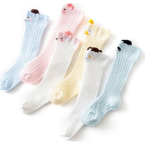 For 0-2 Years old Baby Mosquito-proof Stockings Kids Cute Long Socks Cartoon Breathable stocking