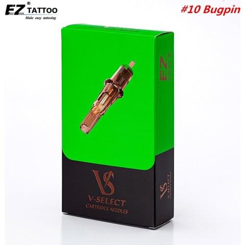 EZ V System Tattoo Cartridge #10 (0.30 mm) Magnum Tattoo Needles for Rotary Machine Grips Supply 20 pcs/Box