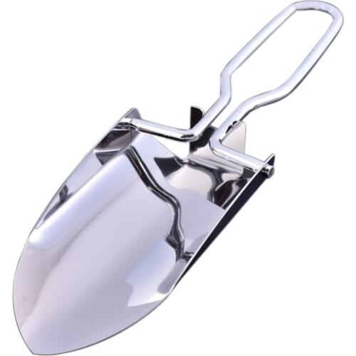 Camping Shovels Creative Stainless Steel Folding Shovel Survival Spade Garden Tool Hiking Trowel Mini Folding Hand Shovel #PY