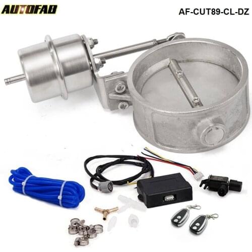 Exhaust Control Valve Set With Vacuum Actuator CUTOUT 89mm Pipe CLOSE STYLE with Wireless Remote Controller AF-CUT89-CL-DZ