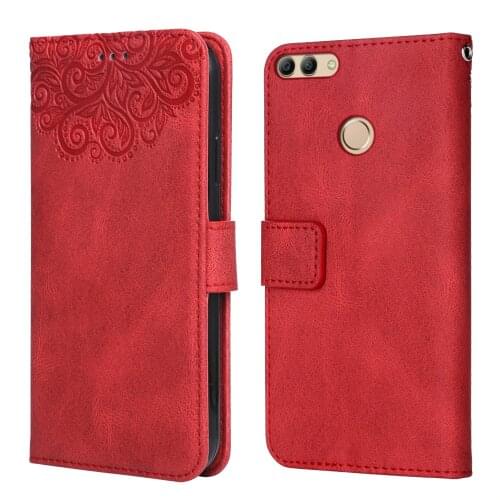 For Huawei Enjoy 8 Plus Flower Embossing Case FLA-LX1 FLA-LX2 FLA-LX3 Wallet Flip Leather Case for Huawei 8 Plus Cover