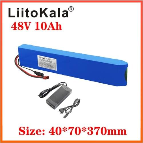 LiitoKala 48V e-bike battery 48v 10ah li ion battery pack bike conversion kit bafang 1000w and 54.6V 2A add charger