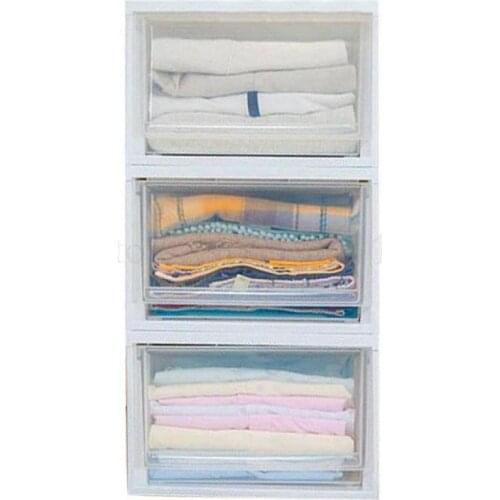 Multilayer Drawer Type Storage Box, Wardrobe Clothes Storage Box Locker Three