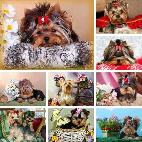 MomoArt Diamond Painting Full Drill Square Dog 5D DIY Diamond Embroidery Animal Cross Stitch Set Mosaic Wall Decor