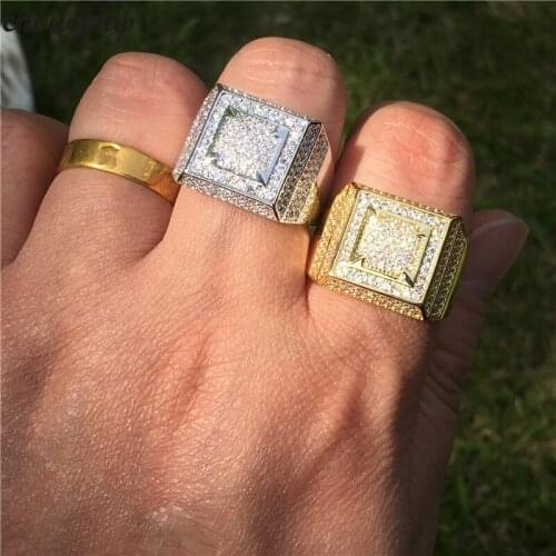 Choucong Male Hiphop Ring 925 Silver Micro Pave AAAAA Zircon cz Luxury Party Wedding Band Rings For Men Fashion Rock Jewelry