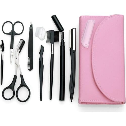 8Pcs Eyebrow Cutters Set Eye Brow Trimmer Scissors Face Shaver Hair Removal Razor Woman Eyebrow Shaper Makeup Tools