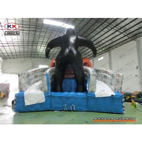 Original Design Orangutan Inflatable Water Slide with Small Pool