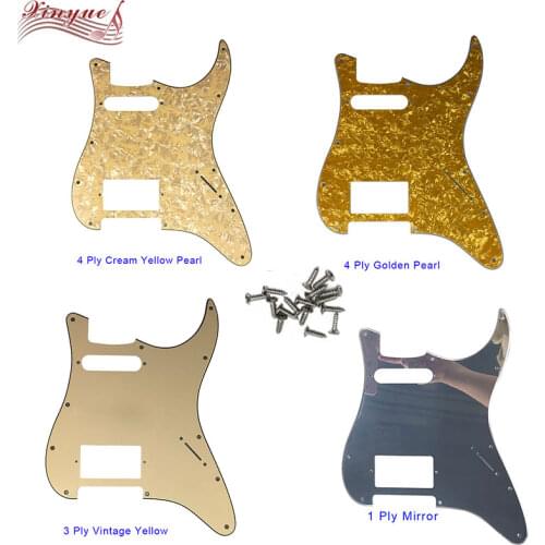 Pleroo Guitar Parts - For FD US 11 Screws Hole Standard Start HS PAF Humbucker Guitar pickguard with No knob hole