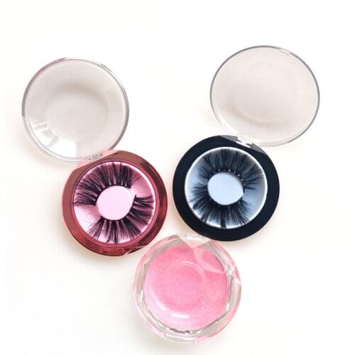 Hot Selling Natural 5D Mink Artificial False Eyelashes Daily Beauty Three-Color Round Box Packaging Can Be Customized Wholesale