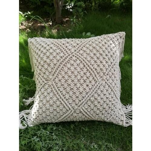 Macrame cushion cover Bohemian throw pillow cover / wedding decorative cushion sham custom size and color