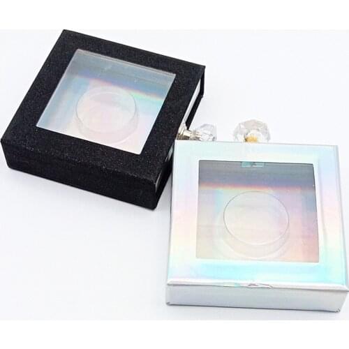 NEW Wholesale Square Lash Box Alse Eyelash Packaging Box Fake 3D Mink Lashes Boxes Faux Cils Strip Diamond Magnetic Case Empty