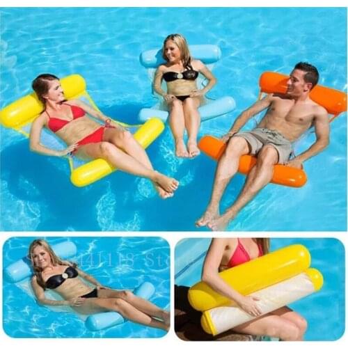 New Water Hammock Recliner Inflatable Floating Swimming Mattress Sea Swimming Ring Pool Party Toy Bed Swimming