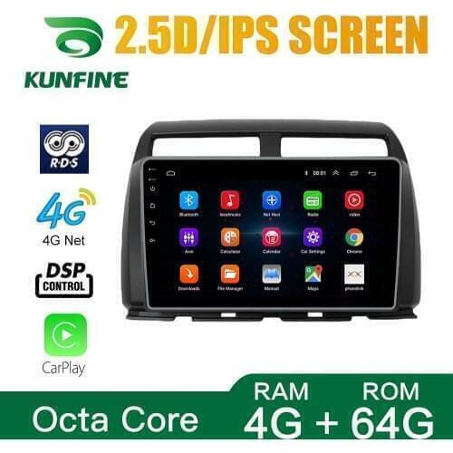 Octa Core Android 10.0 Car DVD GPS Navigation Player Deckless Car Stereo for Perodua MYVI 2015 2016 Black Grey Radio WIFI
