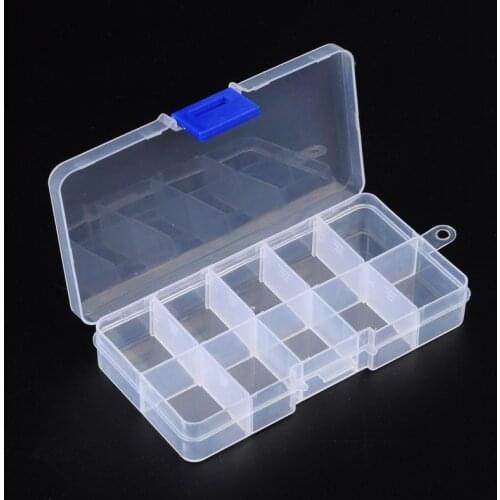 Transparent Plastic Storage jewelry organizer Box for packaging DIY Accessories Receive Jewellery 10-Grid Card Accessory