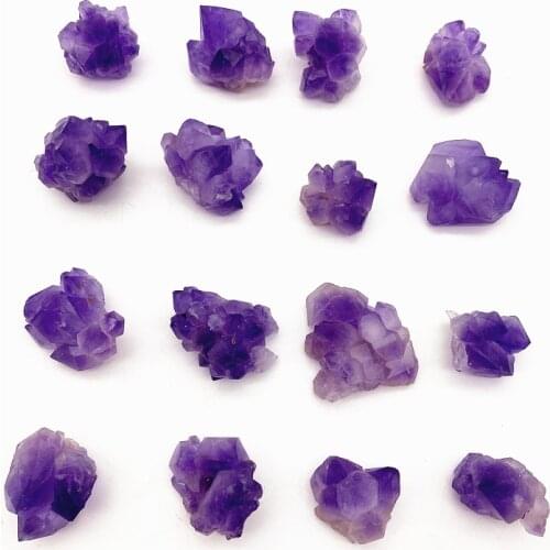 Drop Shipping 1PC Natural Uruguay Amethyst Cluster Tooth Flowers Purple Stone Ore Crystal Mineral Natural Stones and Crystals
