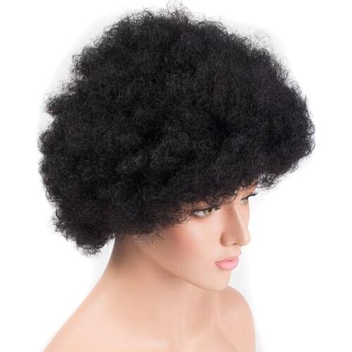 Qp hair short wigs for women kinky curly synthetic wigs afro cosplay Wig