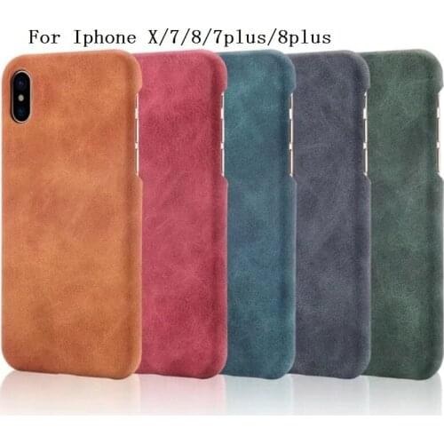 Luxury PU Leather Case Back Cover for iPhone XS X 7 8 Plus 10 case Phone Cover coque Built-in Iron sheets Magnetic holder Cases