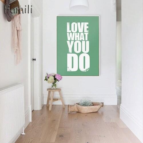 Do What You Love Inspirational Quote Canvas Painting Black and White Nordic Poster Print Wall Art Pictures Kids Room Home Decor