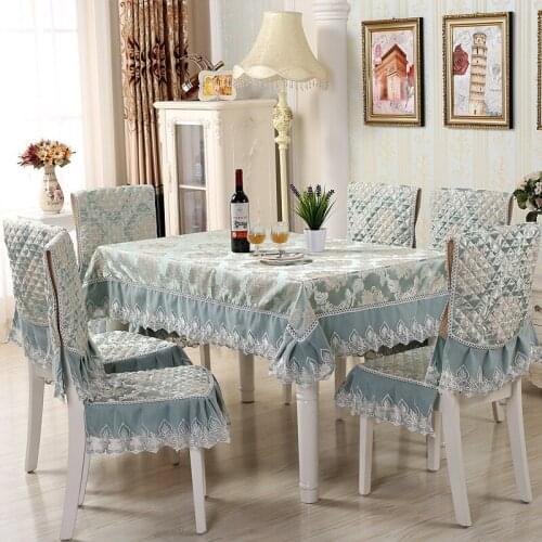 High Quality Tablecloths with Chair Covers Mats Embroidered Tablecloth For Table Wedding Home Coffee Table Cloth Cover